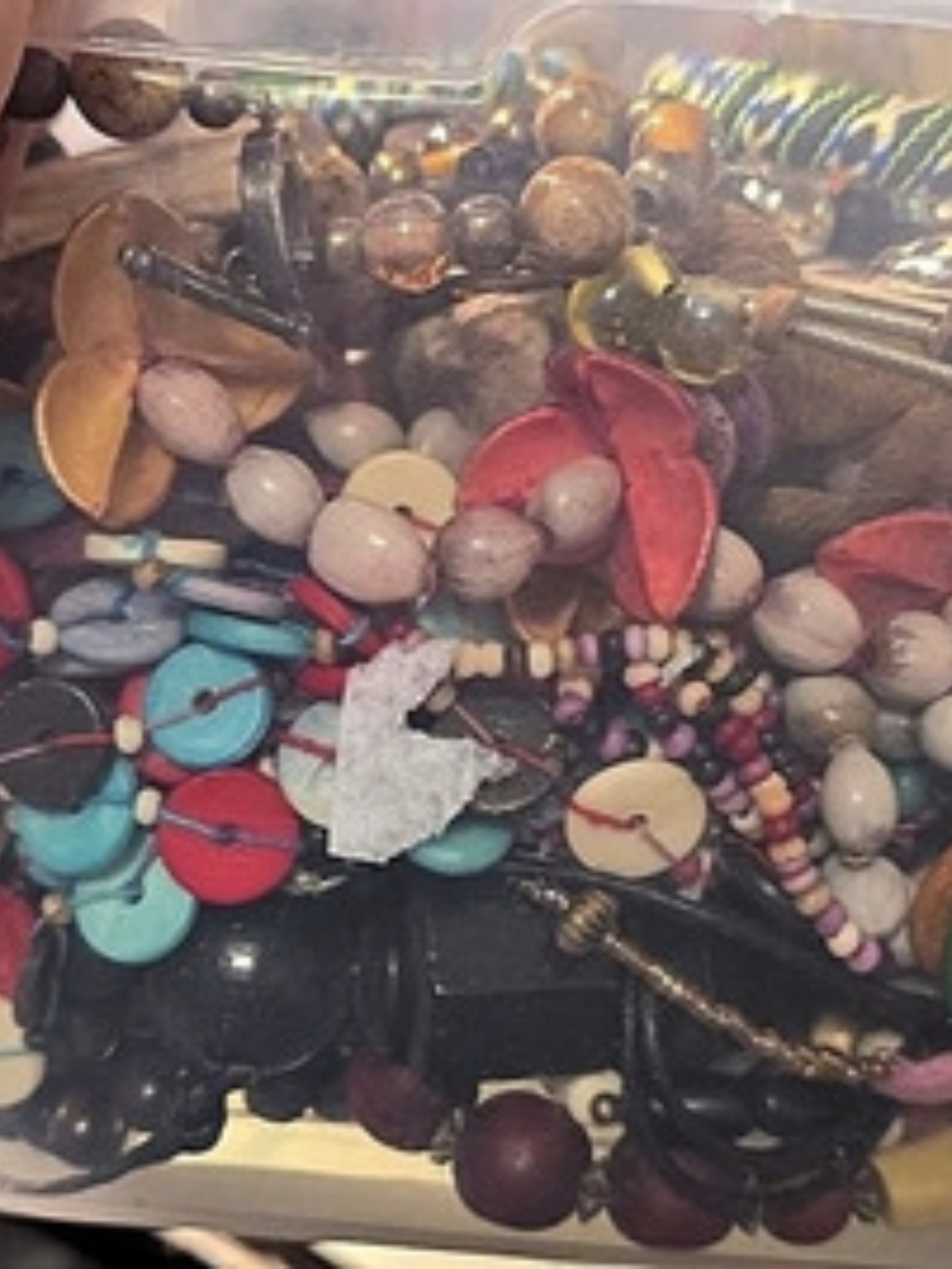 Wood Glass Plastic 75 Piece Assorted Mixed Jewelry Bundle 5lb 11 Oz - Picture 8 of 15